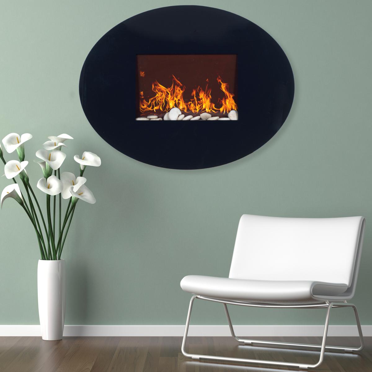 Electric Fireplace Wall Mount with 13 Backlight Colors 31 quot