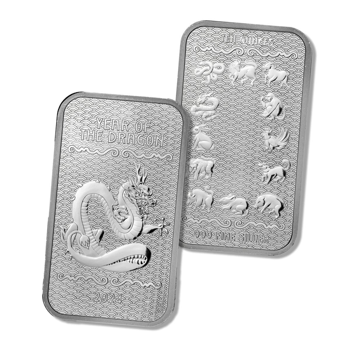 2024 Year Of The Dragon 10 Oz 99 9 Silver Bar 22958581 HSN    ~869157 