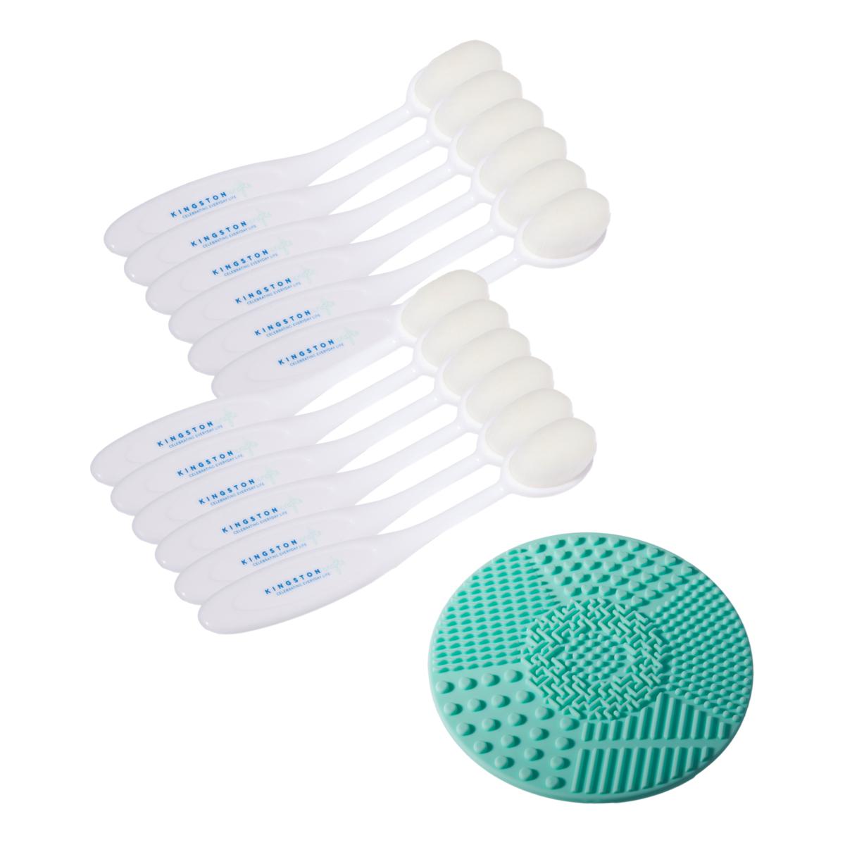 Kingston Crafts Blender Brush 12pack with 4" Circular Cleaning Mat