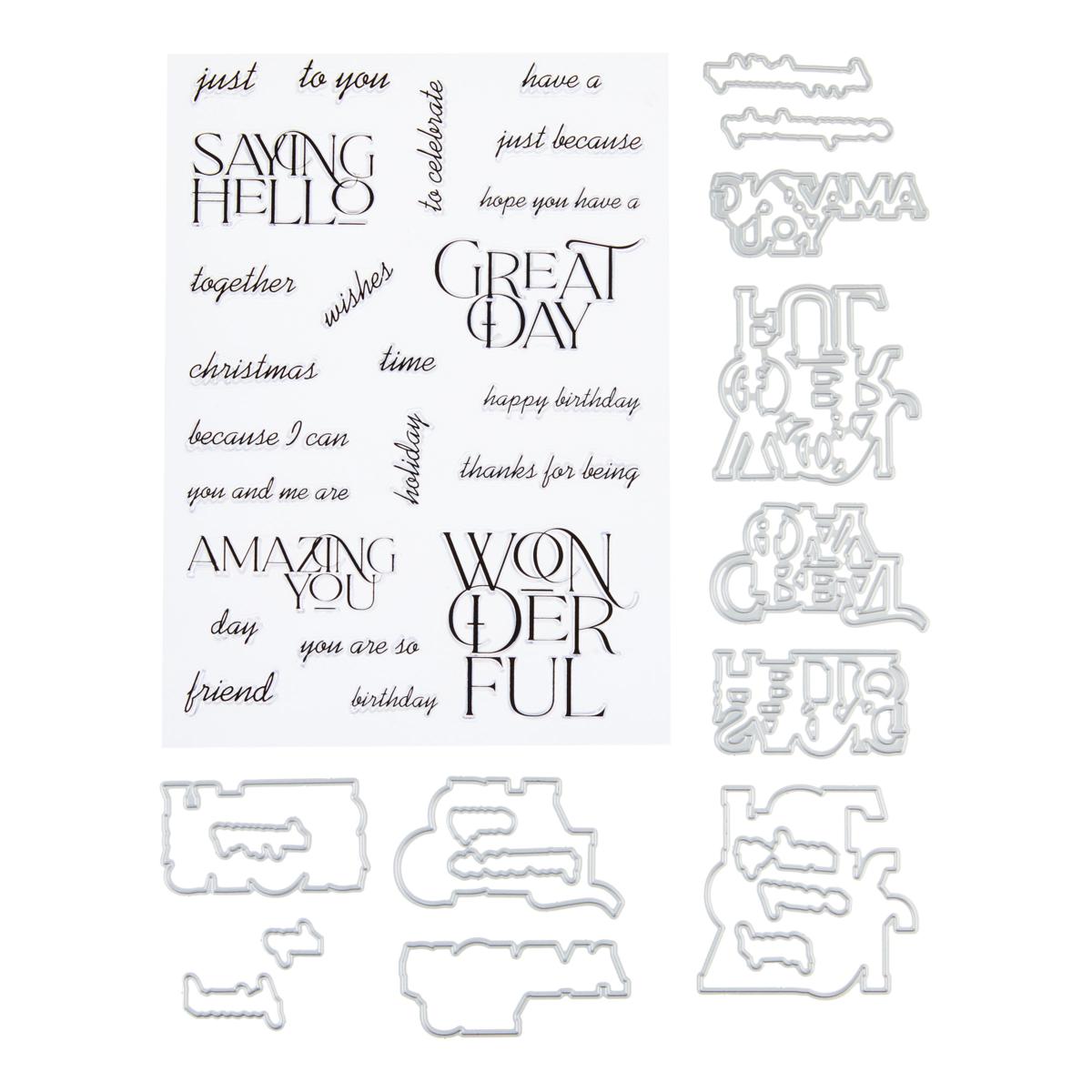 Stamps by Me Wonderful Words Build Your Own Sentiments Kit 23262430 HSN