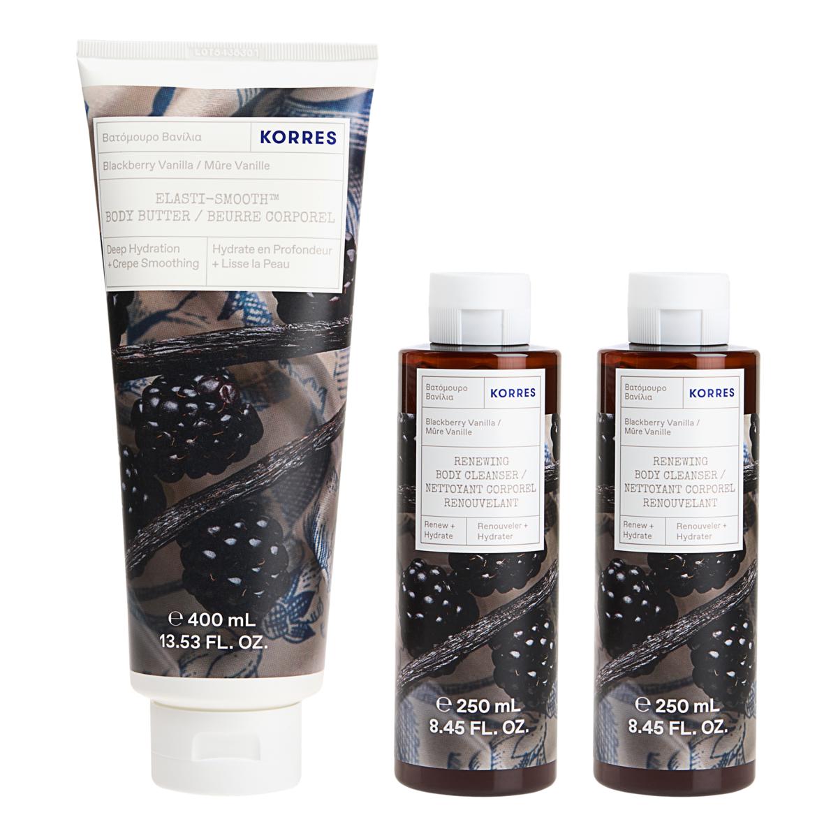 Korres 3-piece Blackberry Vanilla Bath & Body Set - 23276447 | HSN