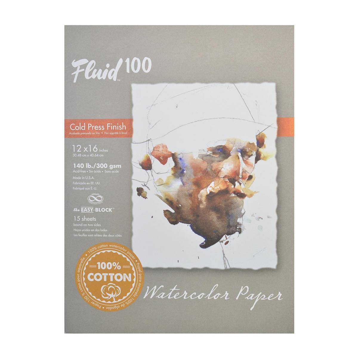 Global Art Fluid 100 Watercolor Paper EZ Blocks ColdPress 12x16 140lb ...