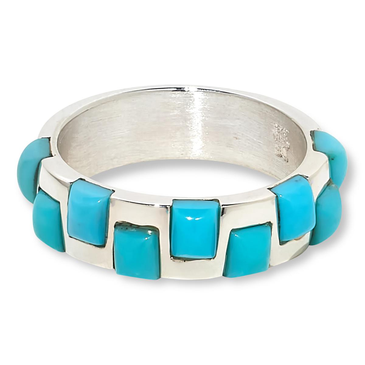 Jay King Campitos Turquoise Wide Band Sterling Silver Ring | HSN