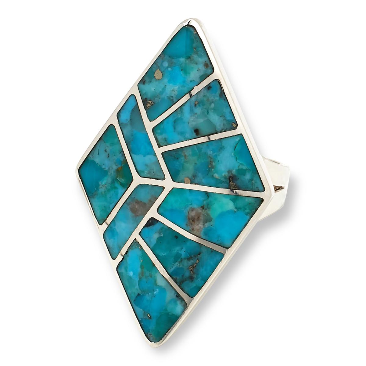 Jay King Sterling Silver Campitos Turquoise Inlay Ring | HSN