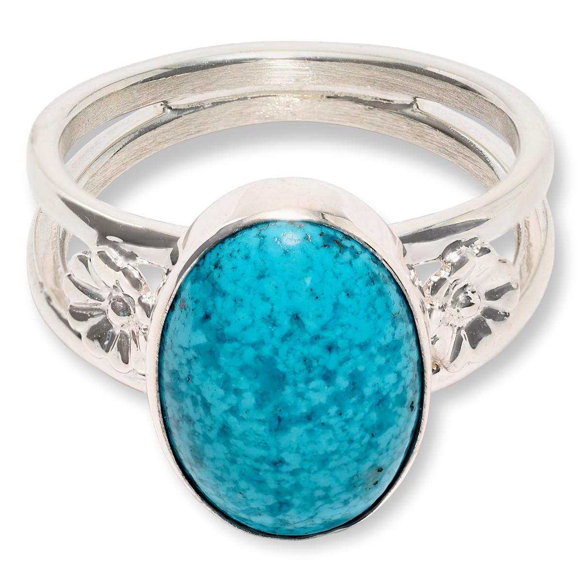 Jay King Sterling Silver Kingman Turquoise Oval Ring | HSN