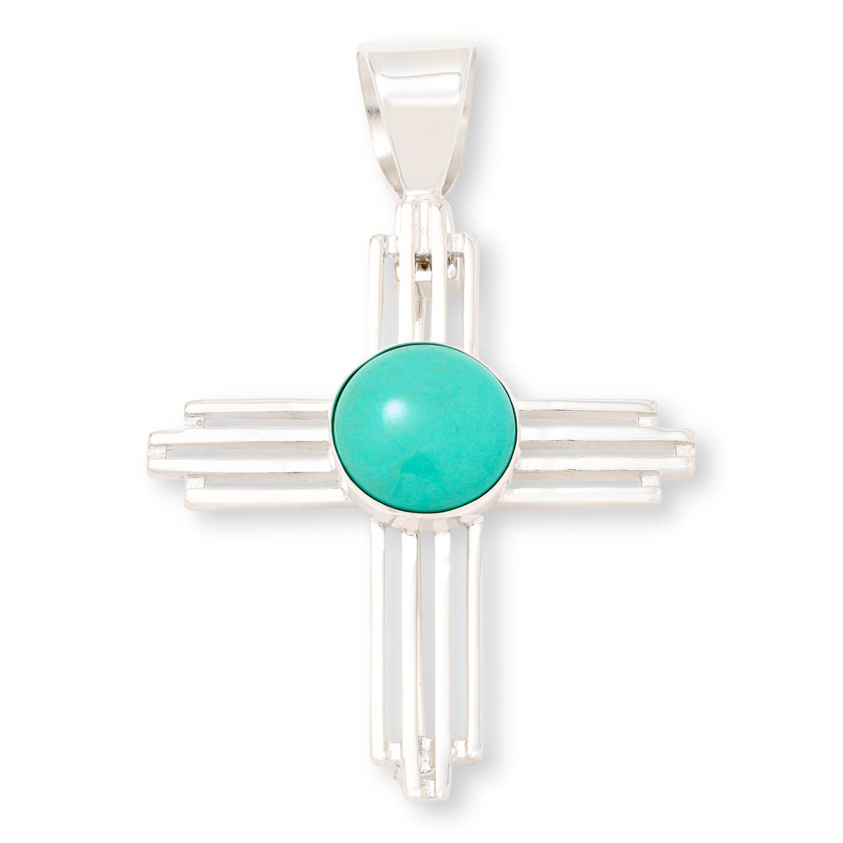 Broche / Pendentif Croix (Cross) - Bijou Fantaisie Vintage Pour Femme - Occasion