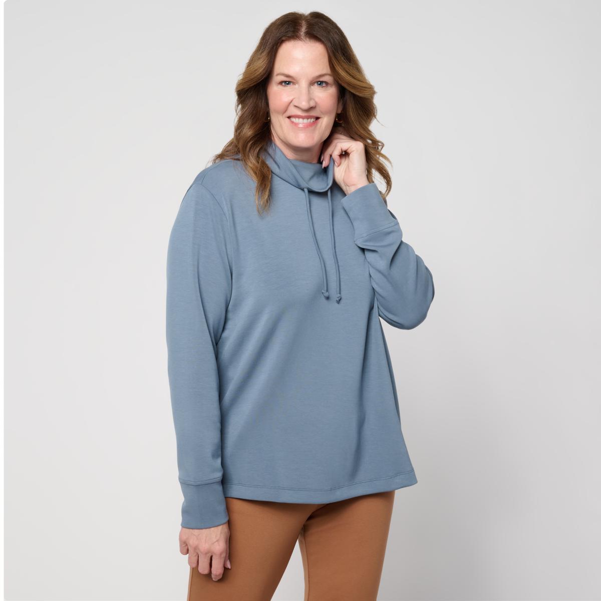 Neck Drawstring WynneLayers Cloud Knit Drawstring Neck Turtleneck | HSN