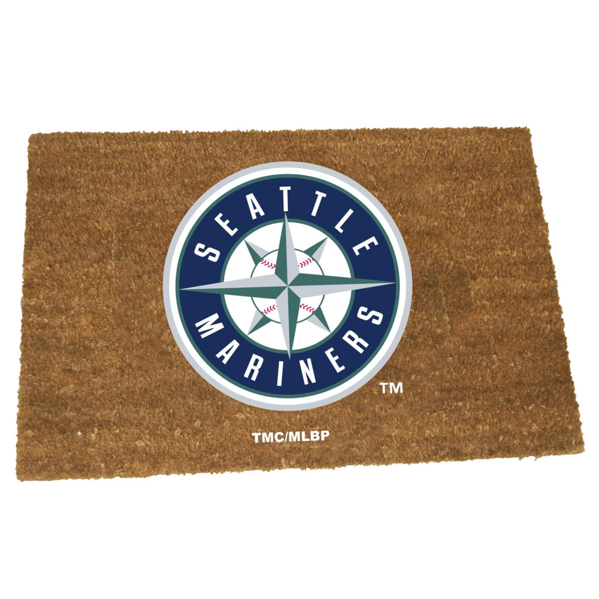 Officially Licensed MLB Colored Logo Door Mat Mariners 9794318 HSN