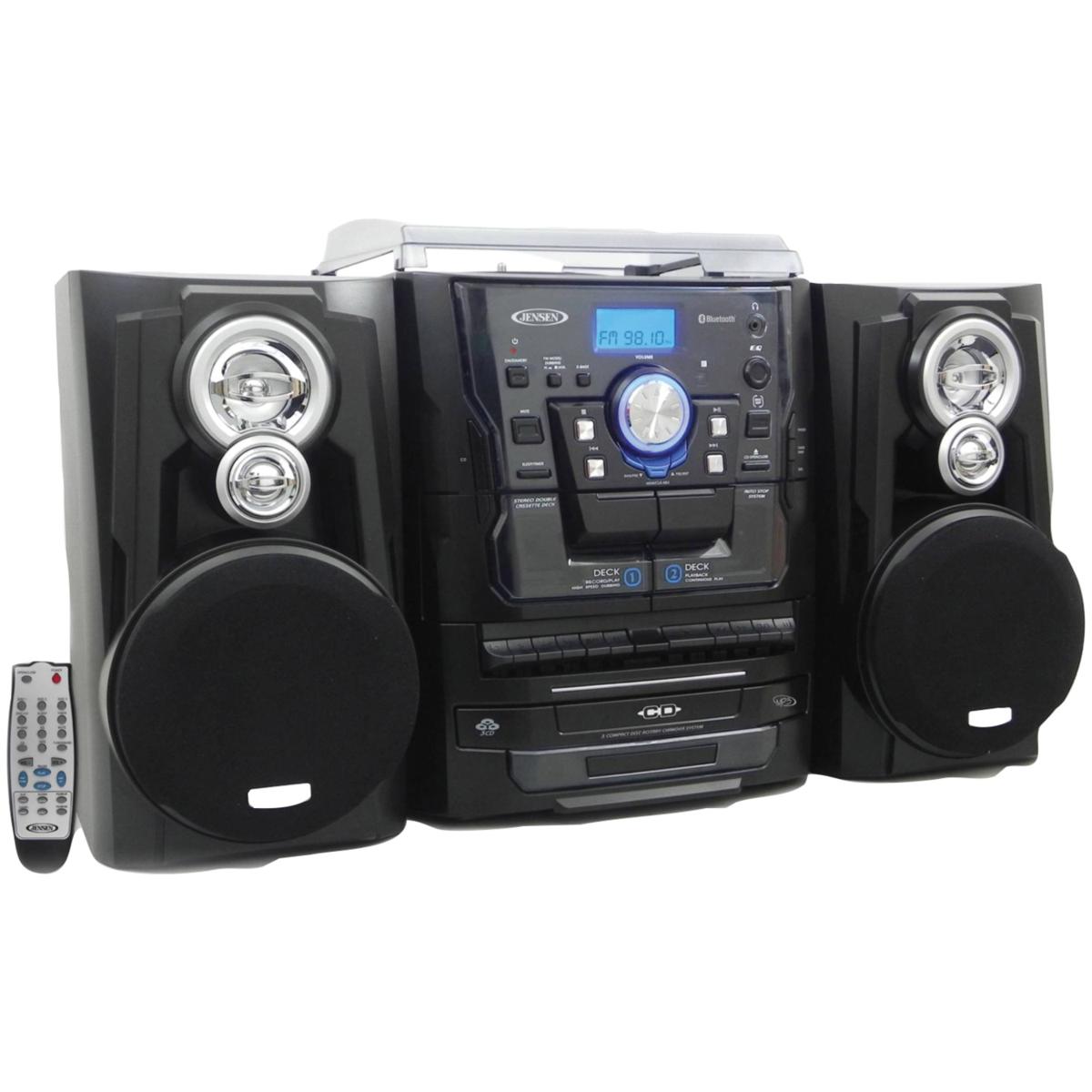 Jensen Bluetooth Turntable System w/CD Changer & Dual Cassette Deck ...