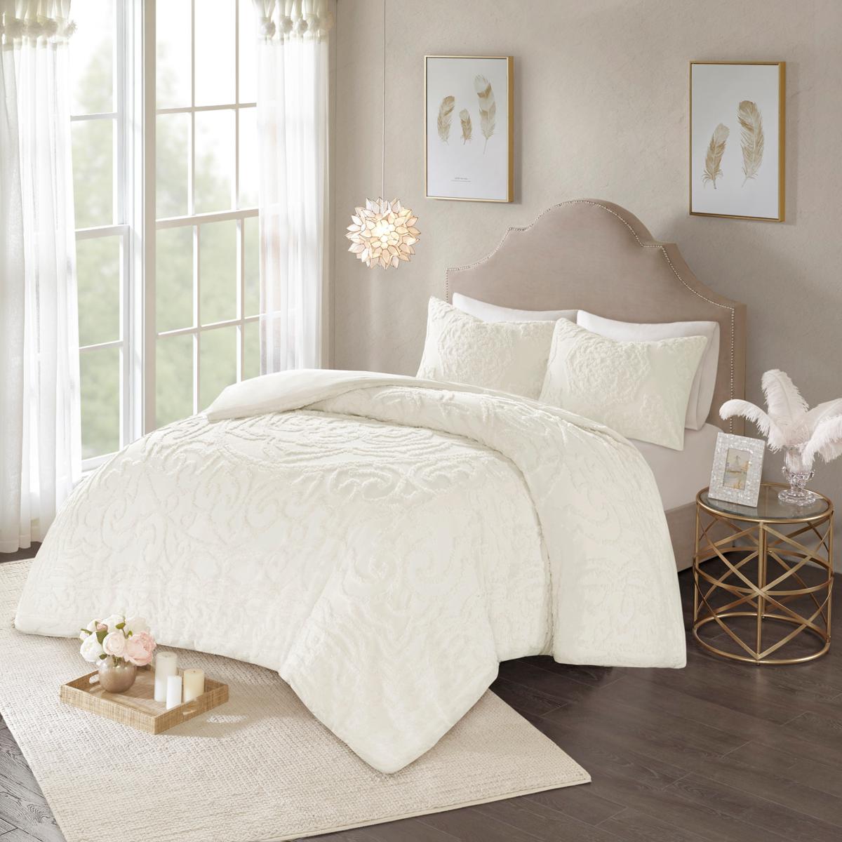Madison Park Laetitia 3pc Tufted Medallion Duvet Cover Set 10084885
