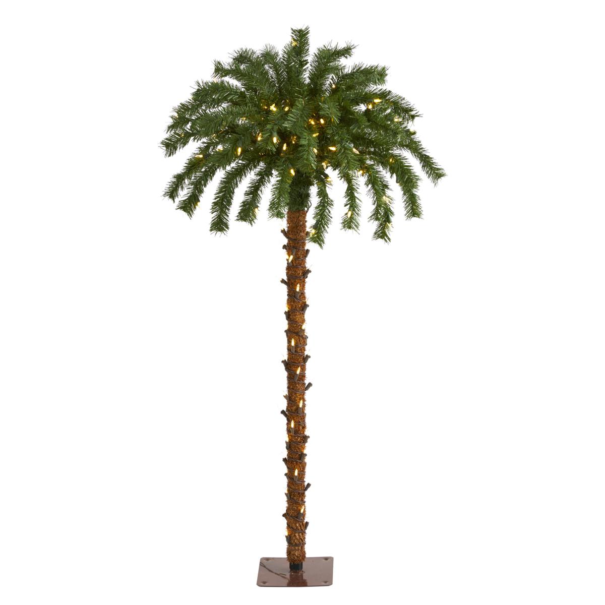 4 ft. Christmas Palm Artificial Tree with 150 Warm White LED Lights
