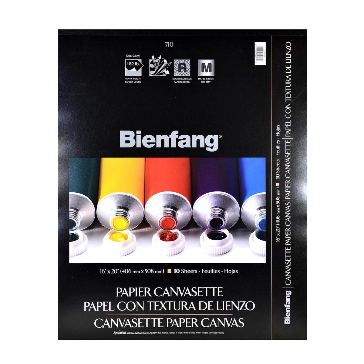BIENFANG Canvasette Paper Canvas 16" x 20" Pad of 10 Sheets 9835637 HSN