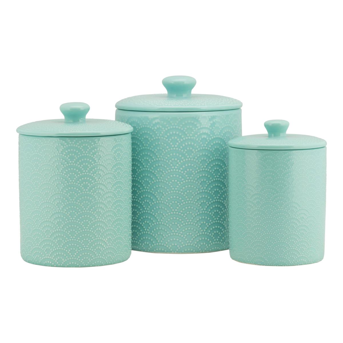 Tabletops Gallery 3-Piece Embossed Canister Set