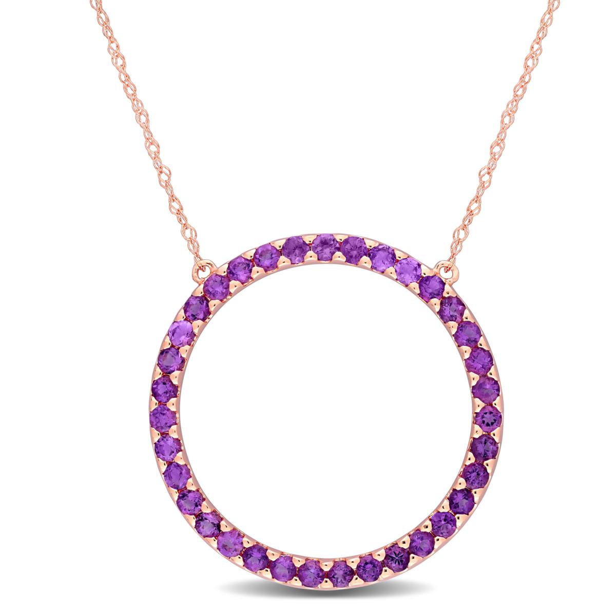 amethyst circle necklace