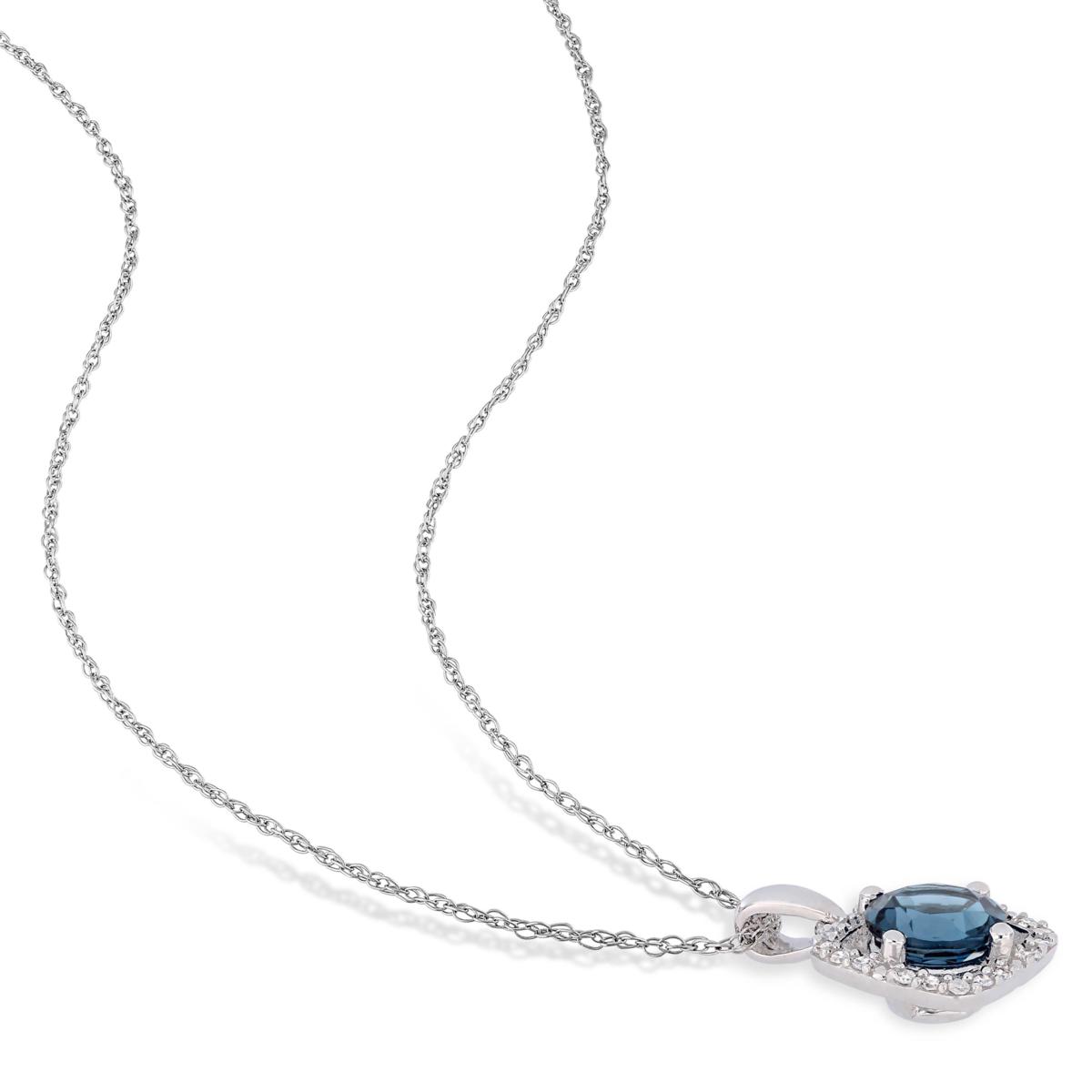 Kohls blue topaz on sale necklace