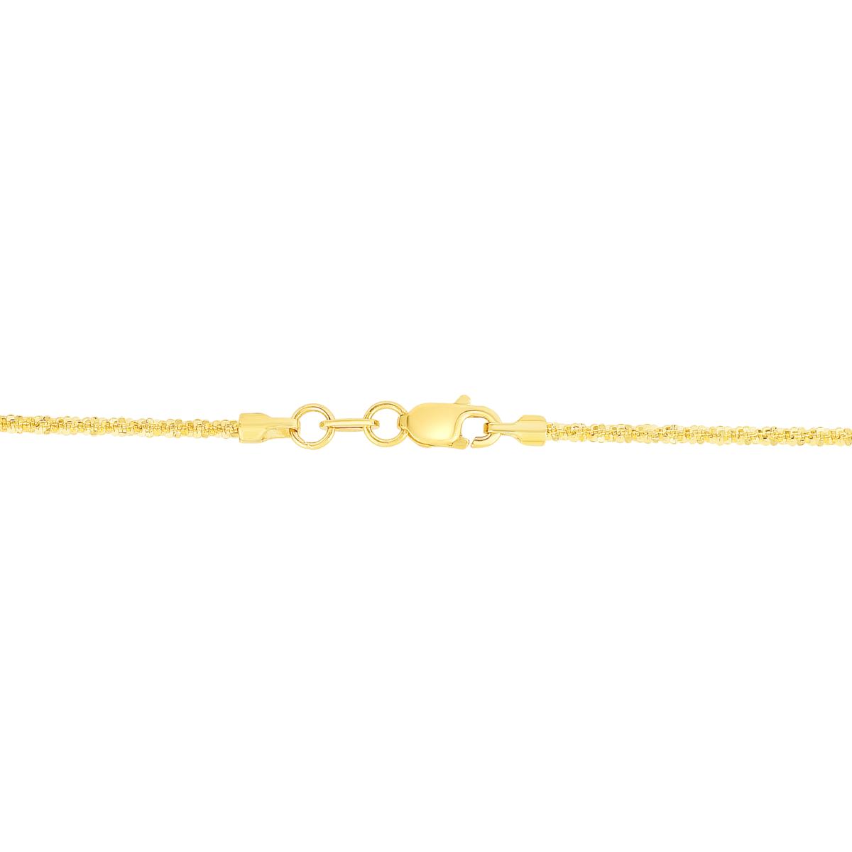 14K Yellow Gold 1.5mm Sparkle Chain Necklace - 20