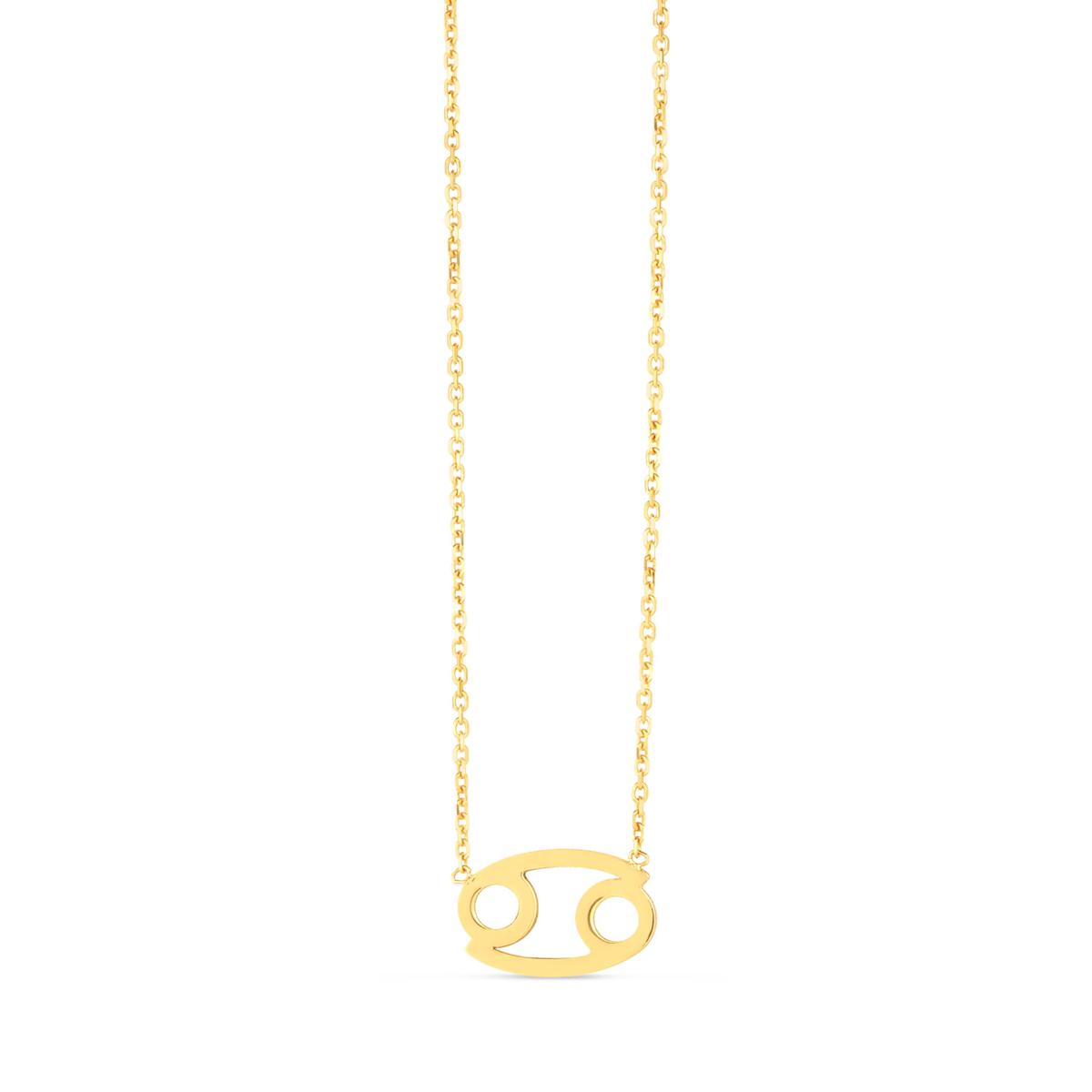 Gold cancer hot sale zodiac necklace