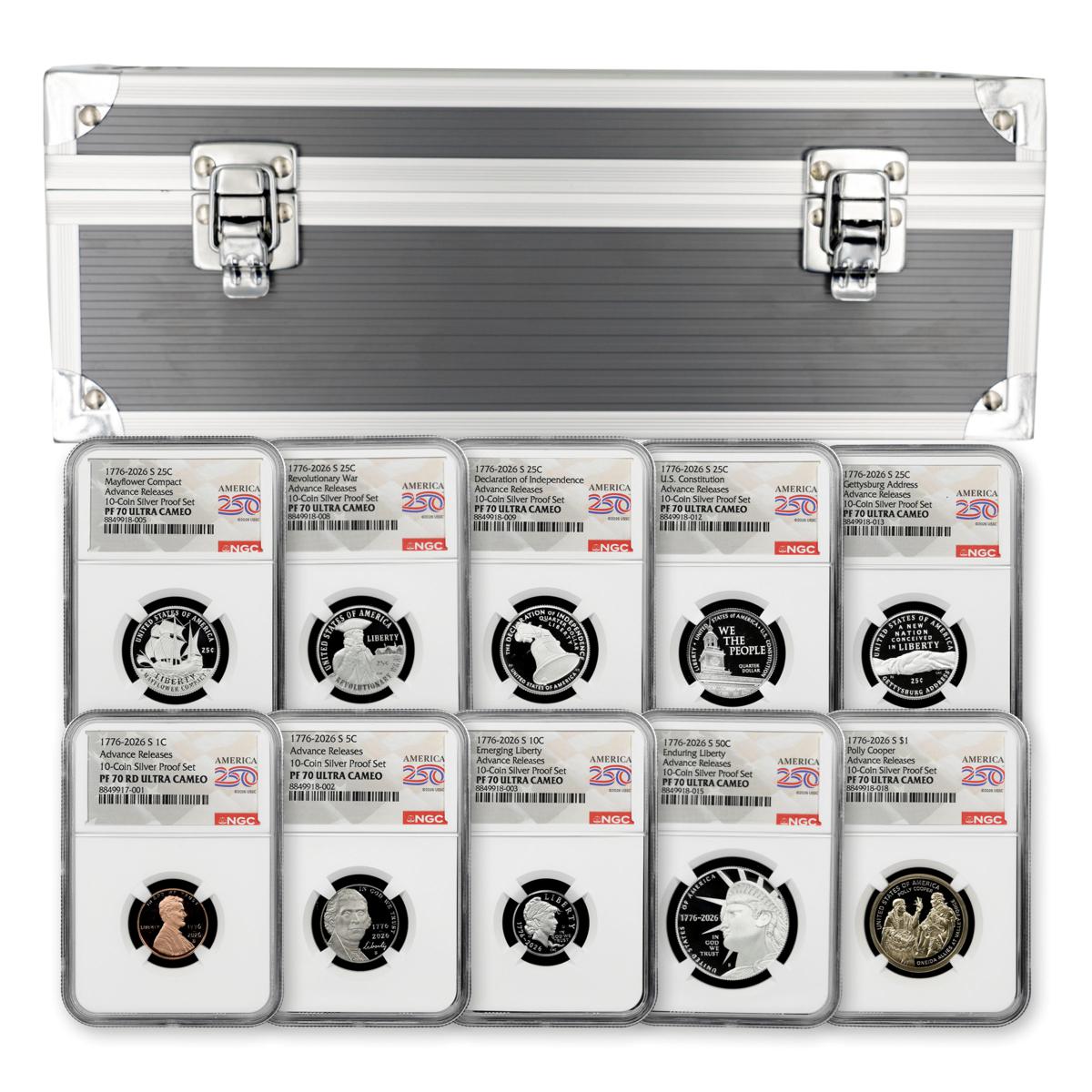 2026 PF70 NGC Advance Release Silver Proof Set w/America 250