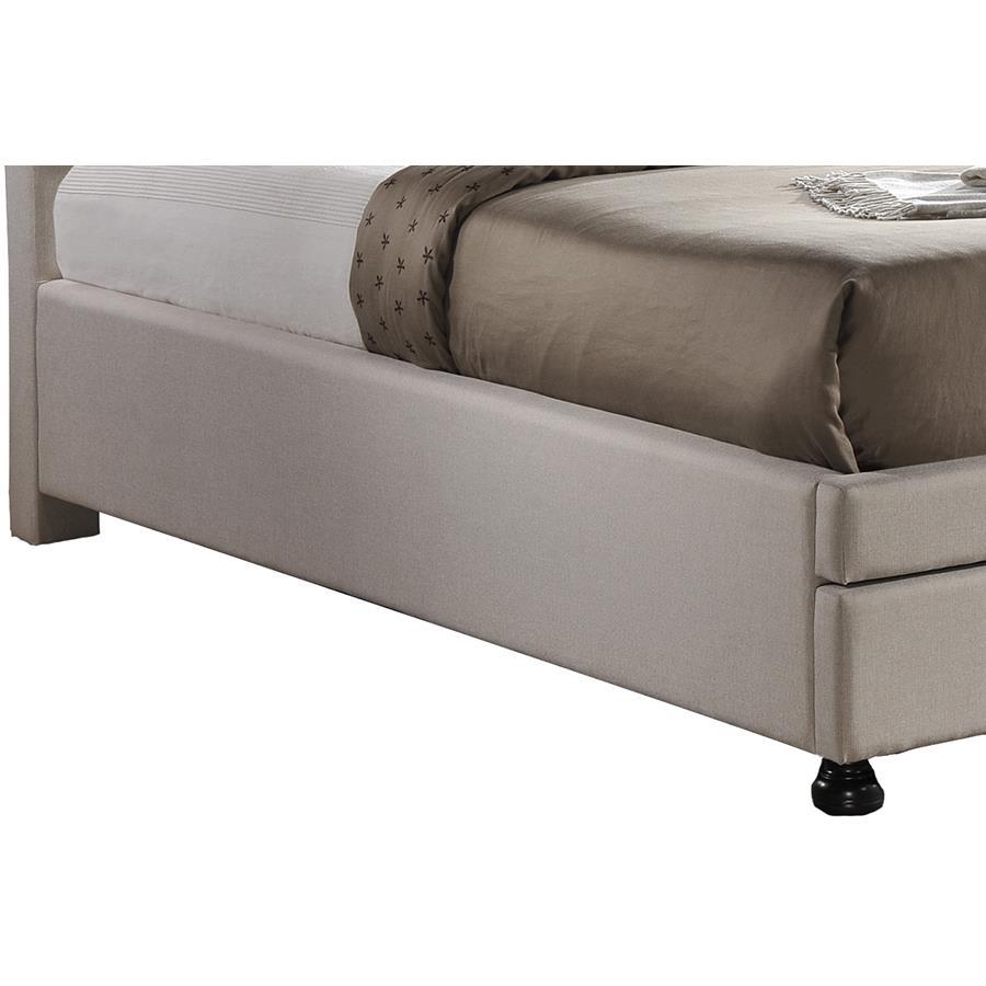 Ainge Button Tufted Fabric Upholstered Storage King Size Bed