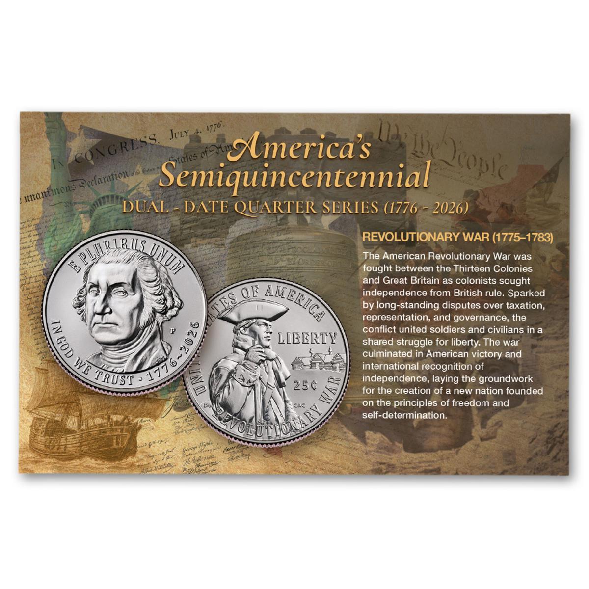 America's 250th Anniversary Dual Date 5-Coin Sets First 2 Releases