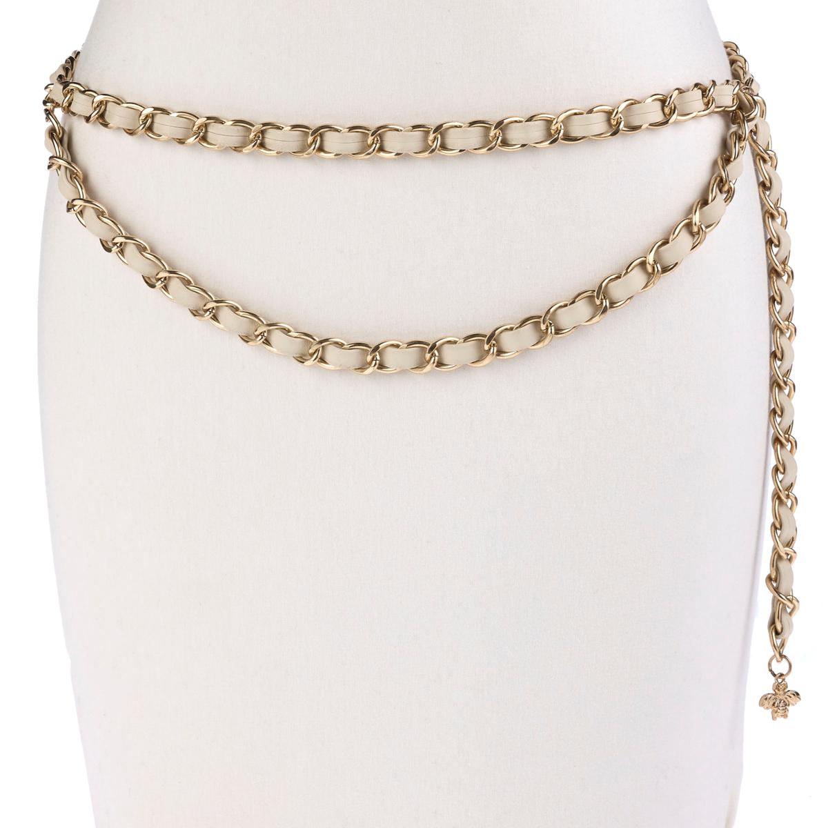 Antthony Faux Leather Interlaced Chain Wrap Belt 22341695 HSN