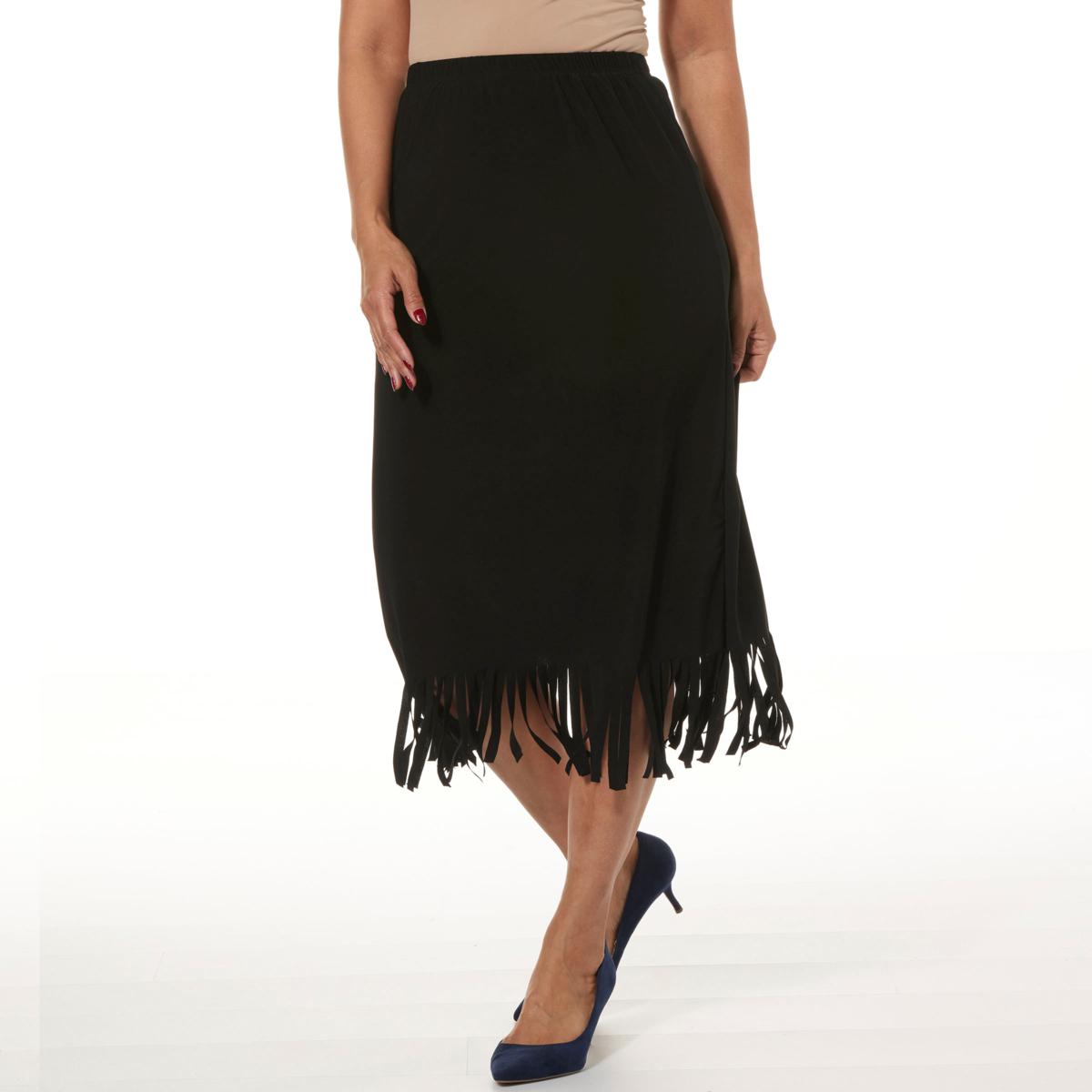 Black a line shop pull on skirt