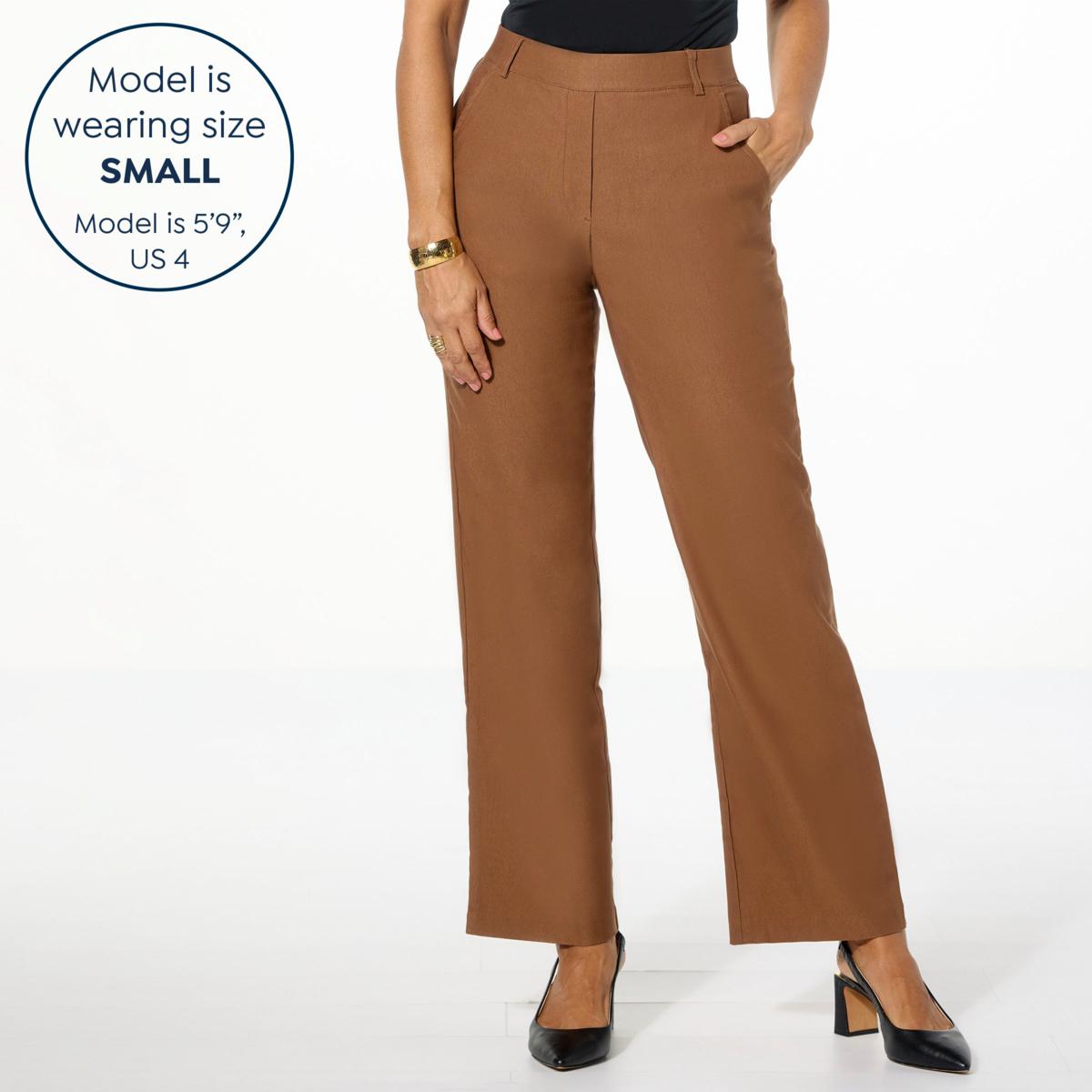 Pull on straight leg pants best sale