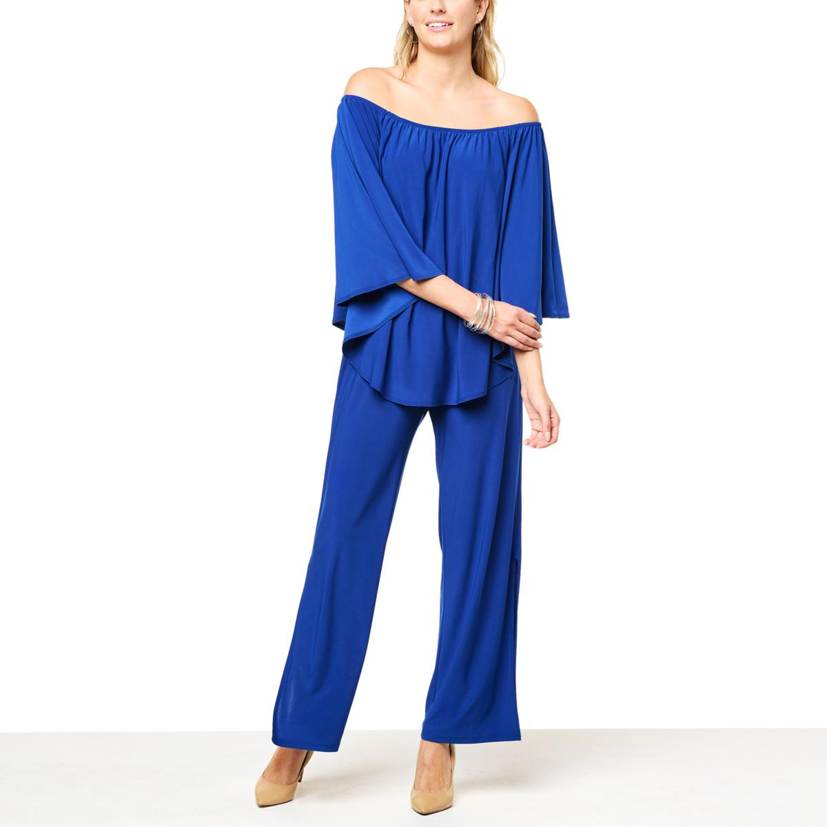 Antthony On/OffShoulder Overlay Jumpsuit 20621054 HSN