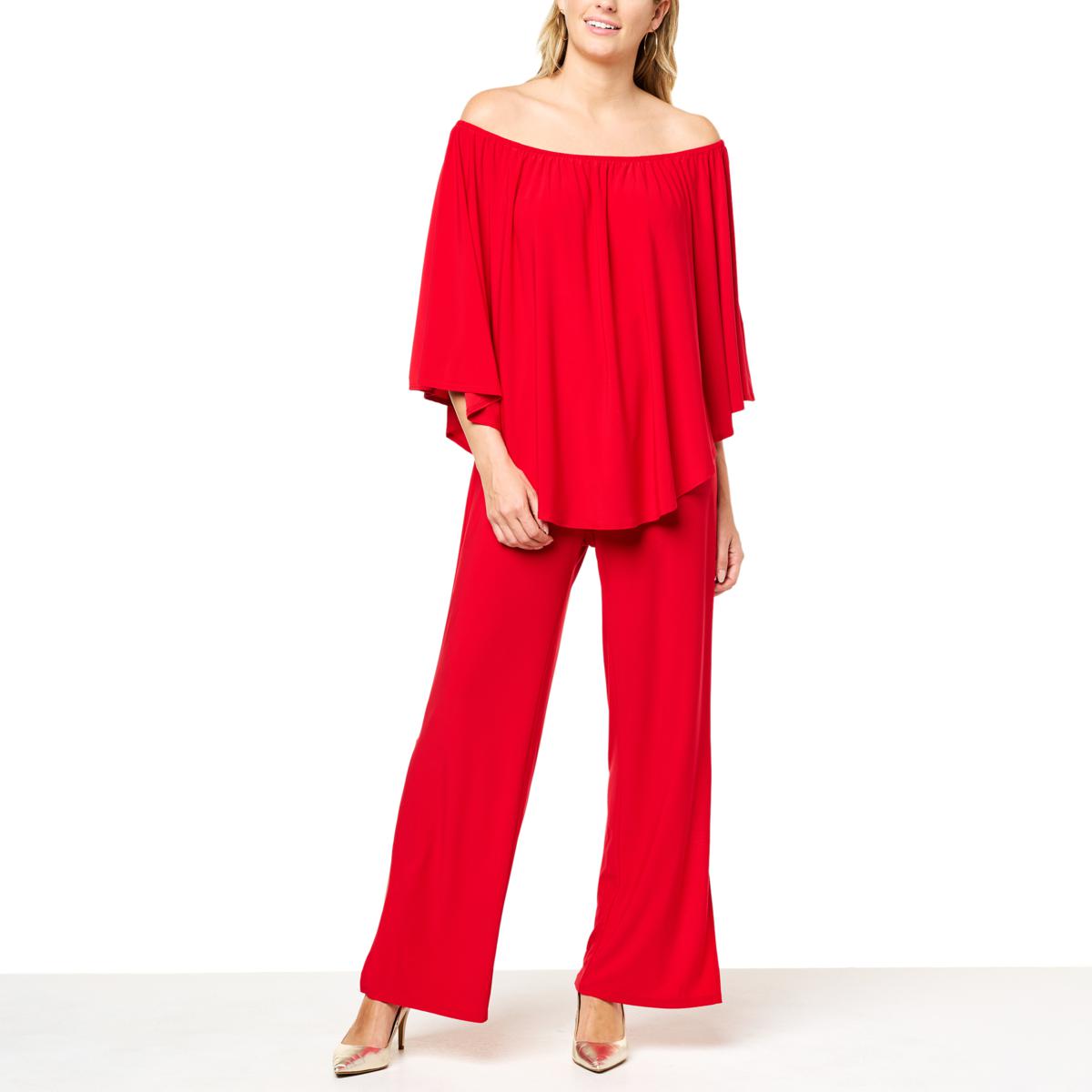 Antthony On/OffShoulder Overlay Jumpsuit 20621054 HSN