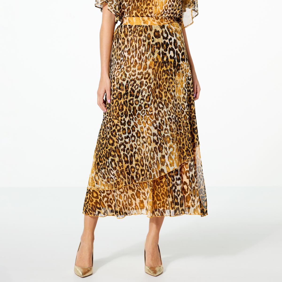 Animal print outlet midi skirt qvc