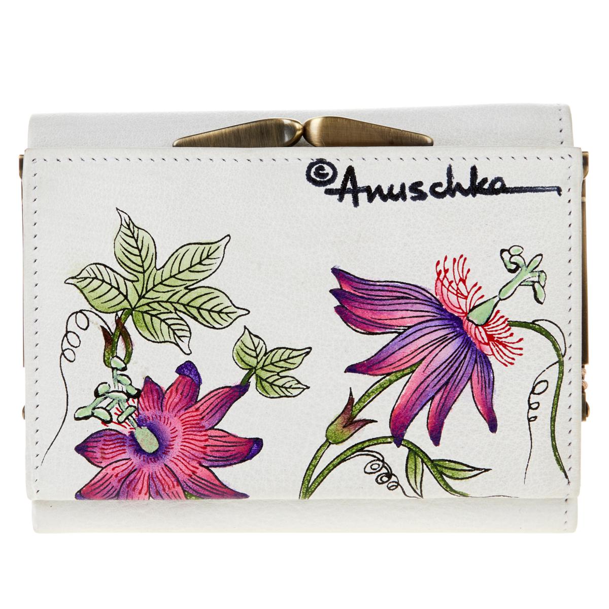 Anuschka Hand-Painted Leather Trifold Organizer Wallet with RFID