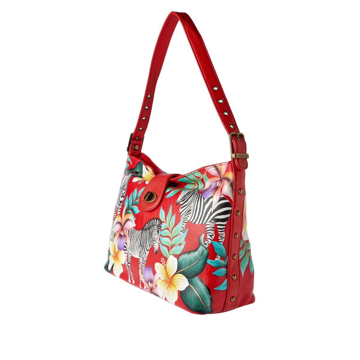 Anuschka Women's Hand Painted Small Convertible Hobo