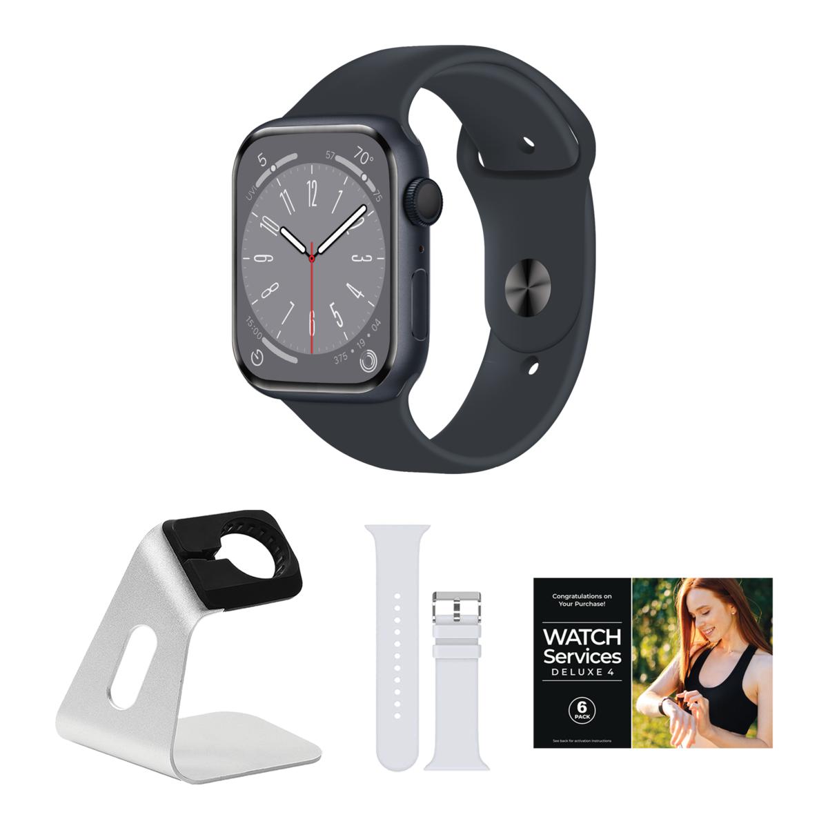 Apple Watch SE (2nd Gen) [GPS 44mm] Smart Watch w/Silver Aluminum Case &  White Sport Band - M/L. Fitness & Sleep Tracker, Crash Detection, Heart  Rate