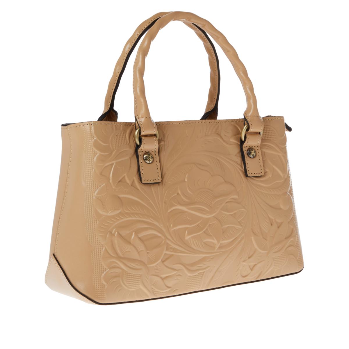 Patricia nash zancona embossed leather tote hot sale