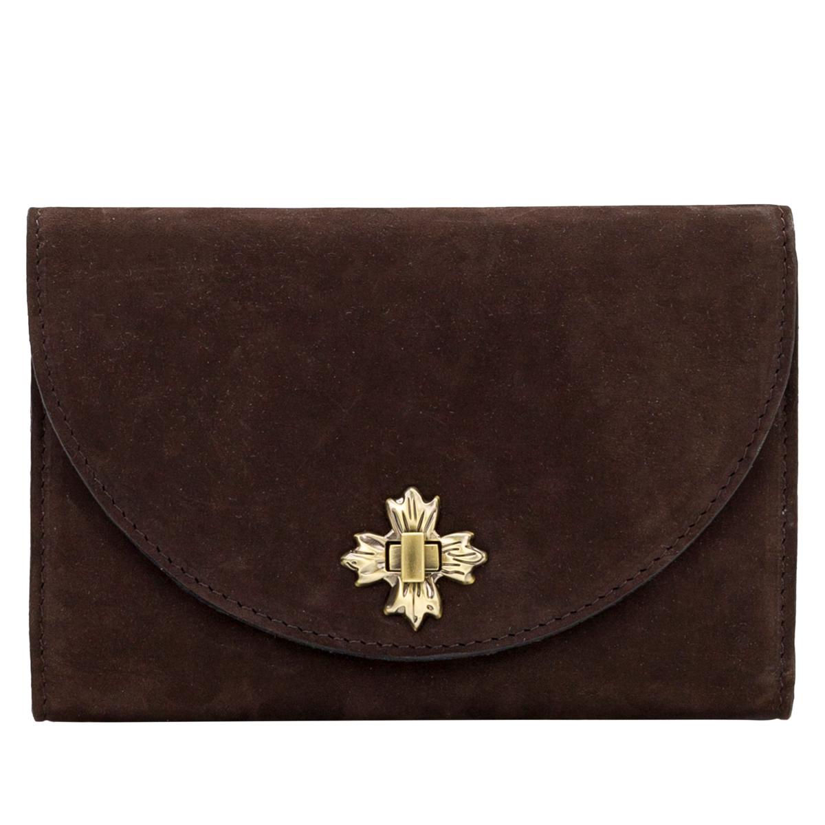 Wallet Clutch in Black Nubuck