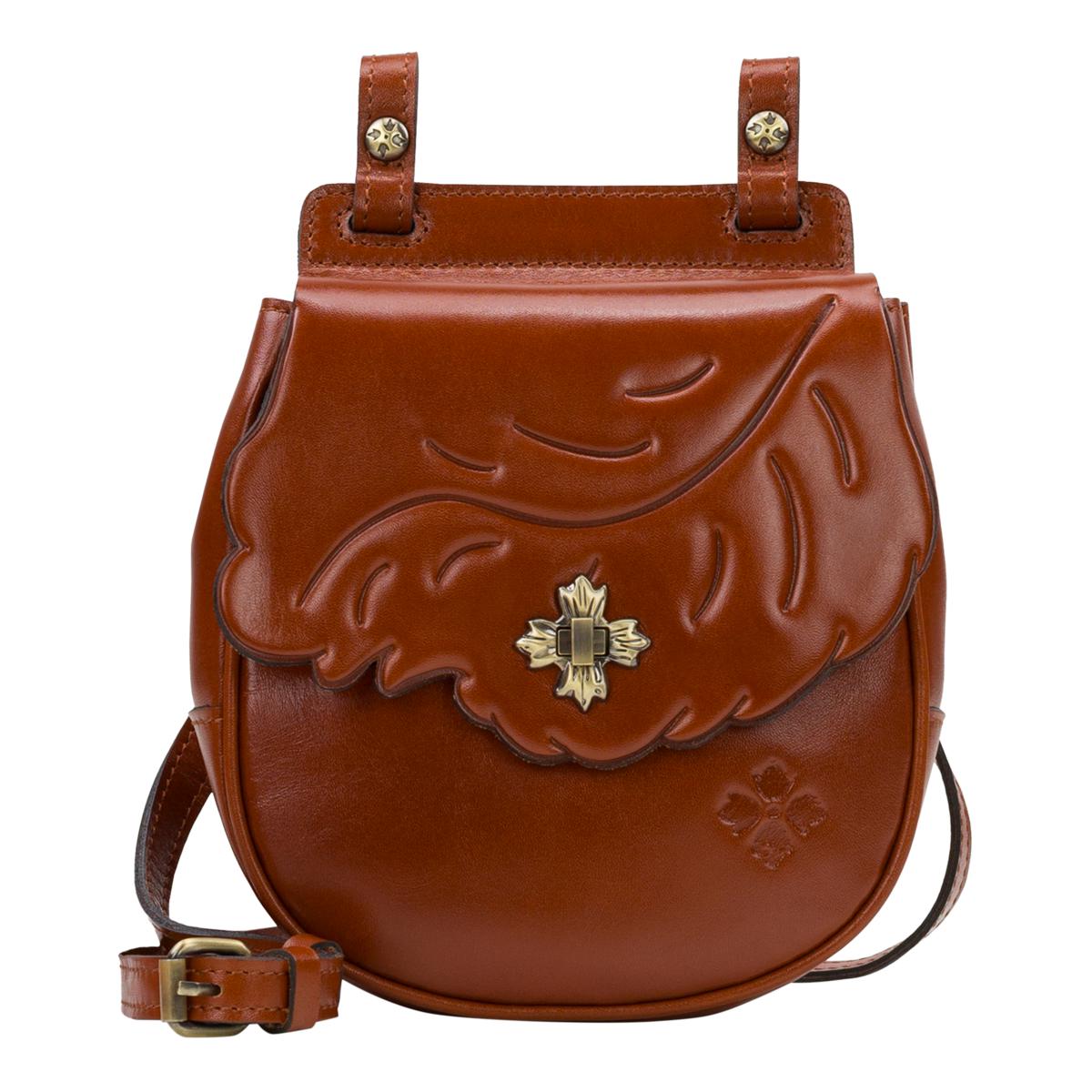 As Is Patricia Nash Rosette Leather Crossbody