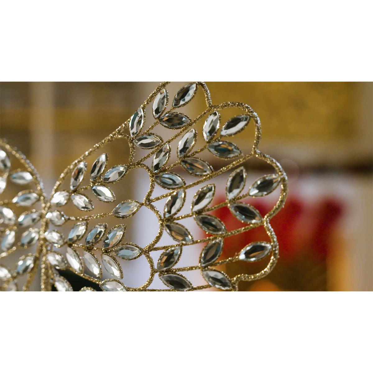 august & leo Jeweled Angel Wing Stand | HSN