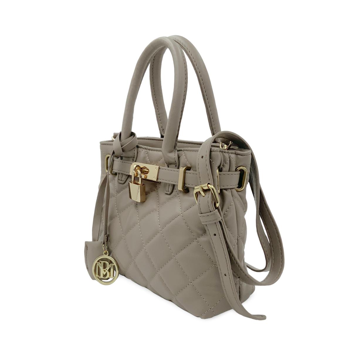 Badgley Mischka Small Diamond Quilted Tote Bag