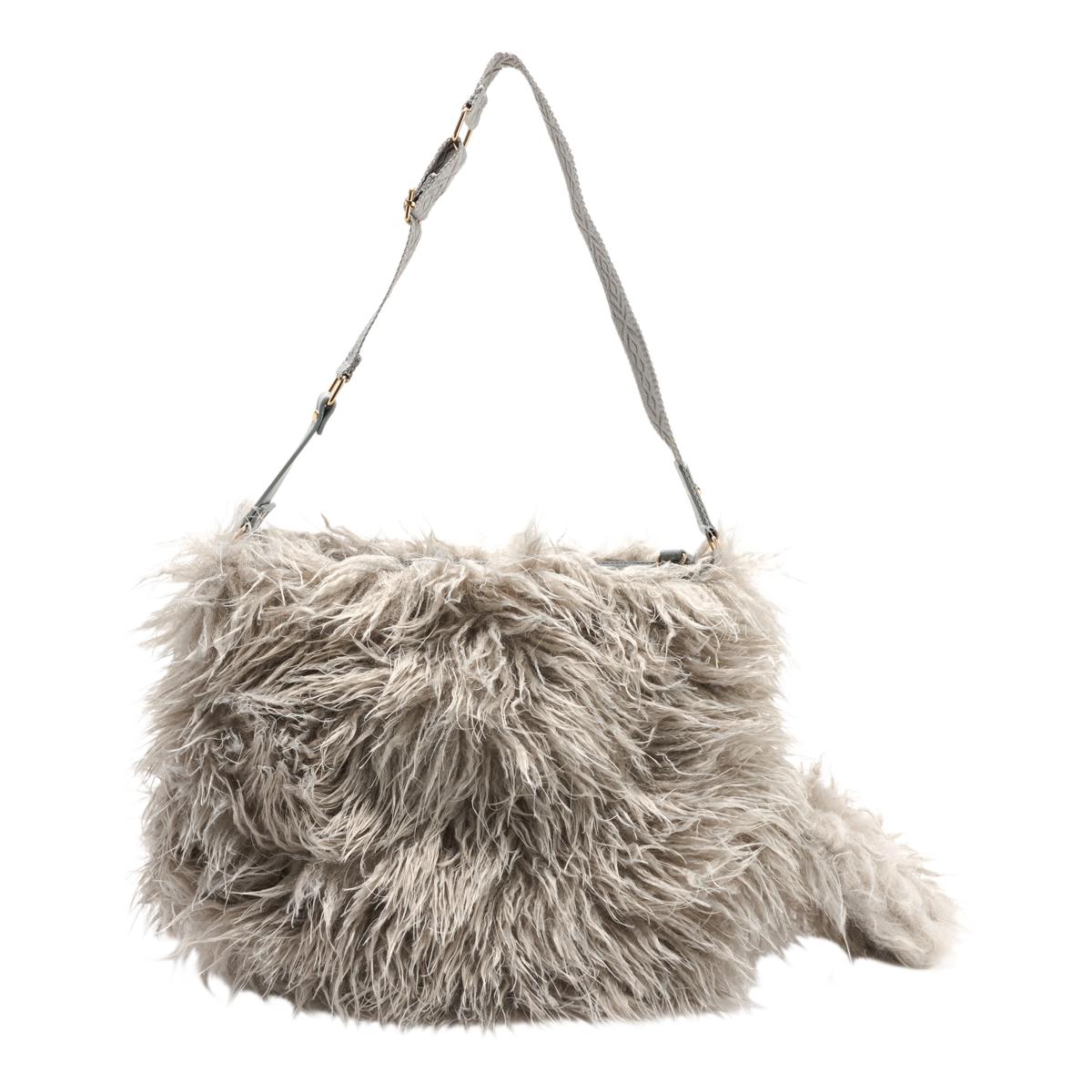 BEARPAW® Curly Faux Fur Hobo Bag | HSN
