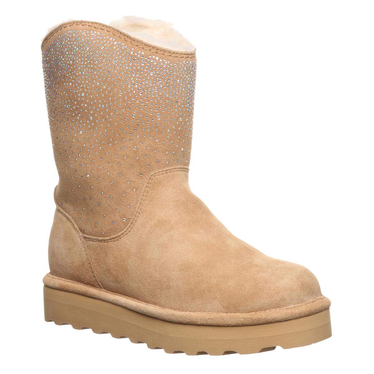 BEARPAW® Glam Platform Lo Suede Boot with Rain Repellent | HSN display picture 3