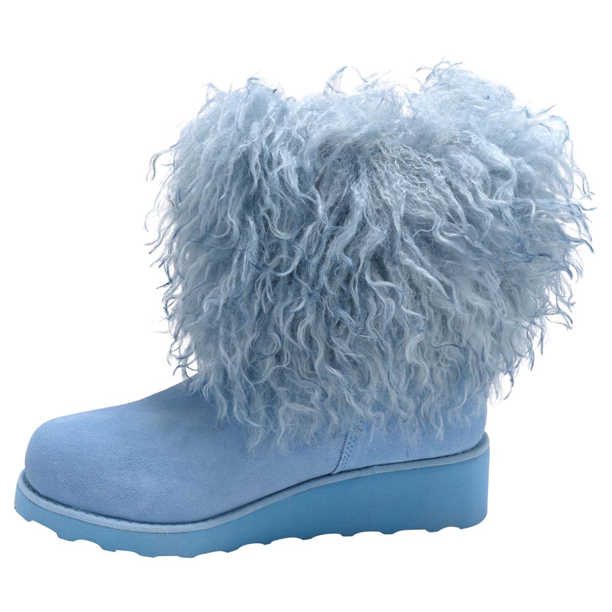 BEARPAW® Janell Curly Faux Fur and Suede Boot | HSN