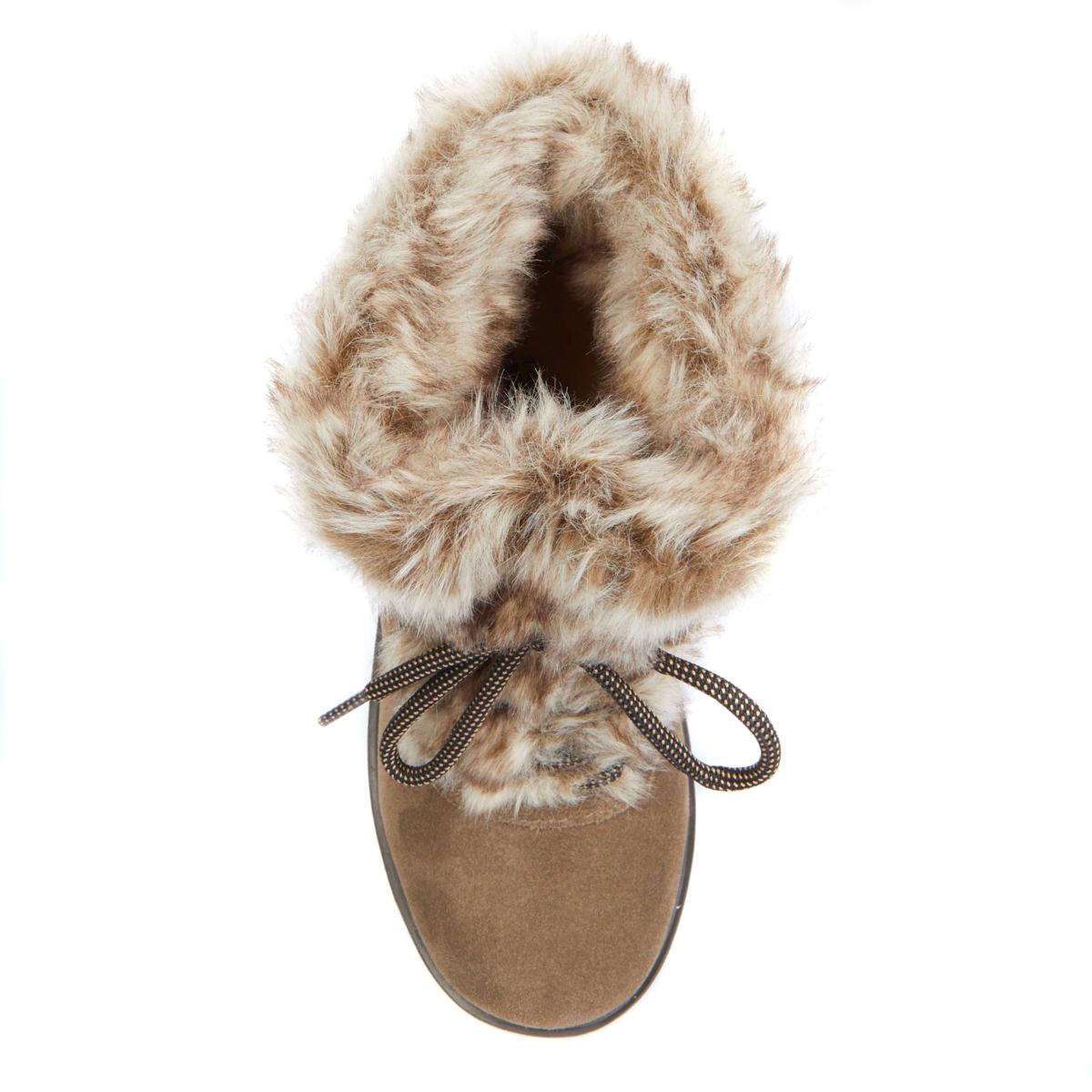 BEARPAW Serenity Suede Faux Fur Boot with NeverWet