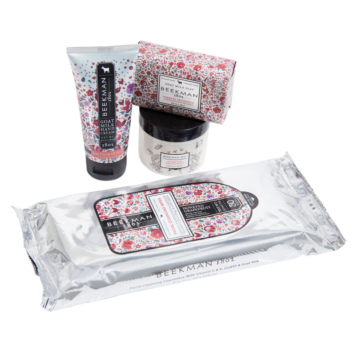 Beekman 1802 Goat Milk 4piece Discovery Kit Honey Grapefruit