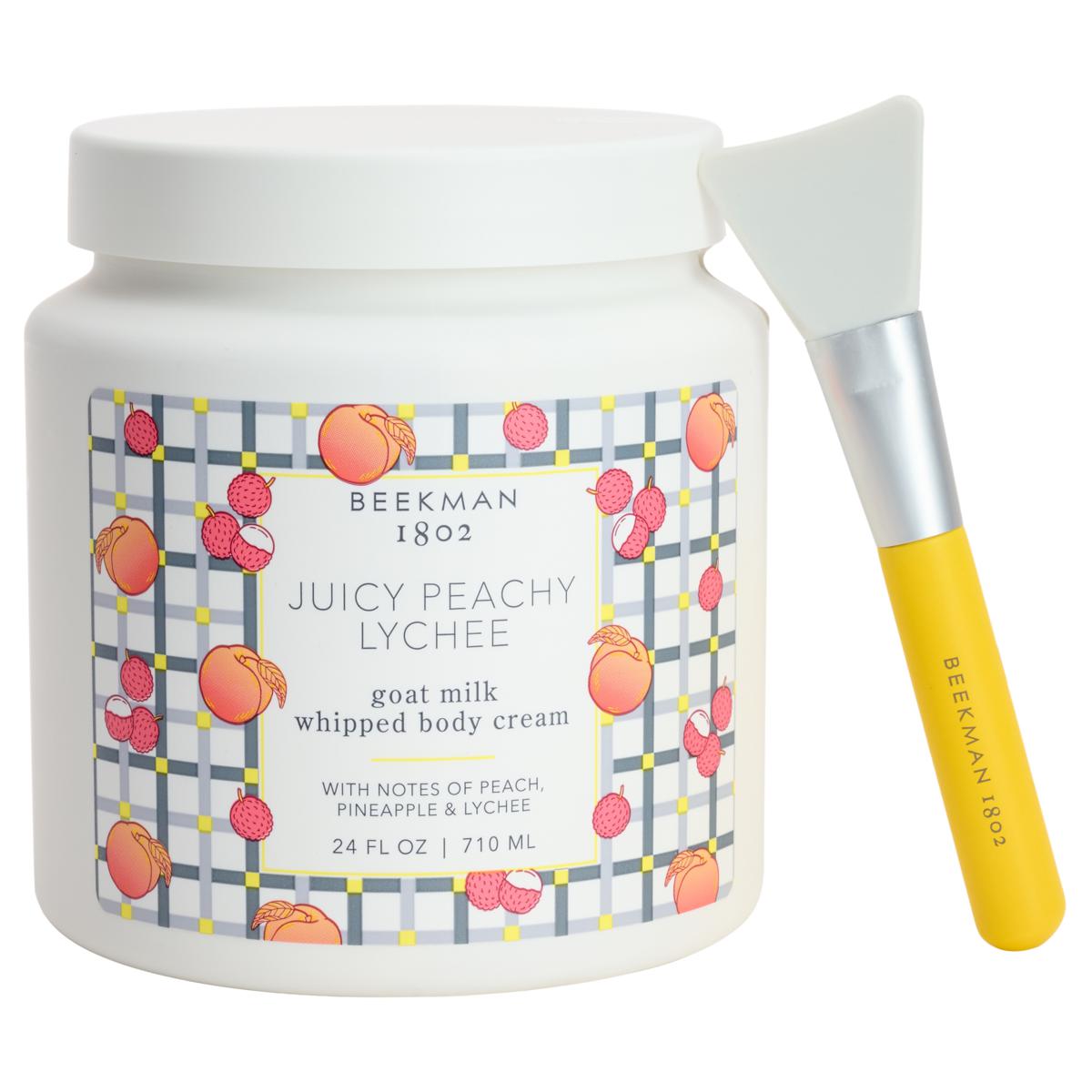 Beekman 1802 Supersize Peach Lychee Body Cream with Spatula | HSN