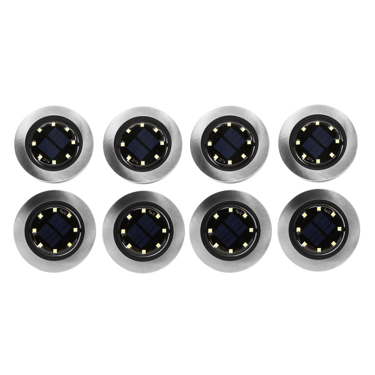 Bell + Howell 8-pack 8-LED Solar Deluxe Swivel Disk Lights - 23264753 | HSN