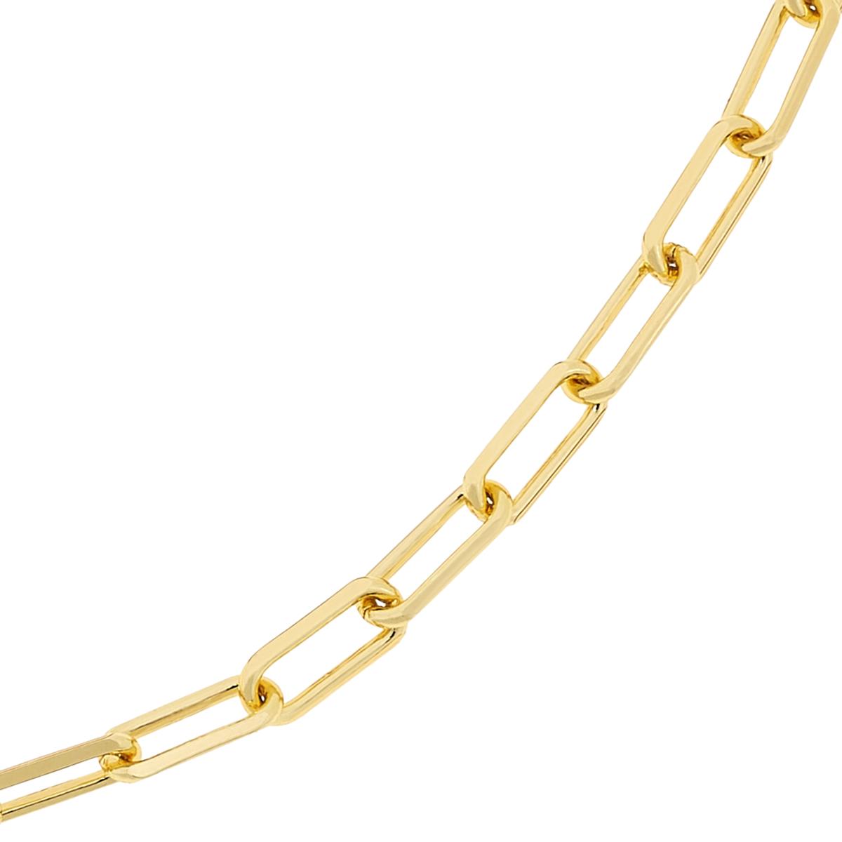 italia D'oro Elongated Oval Link Necklace 14K Yellow Gold 20