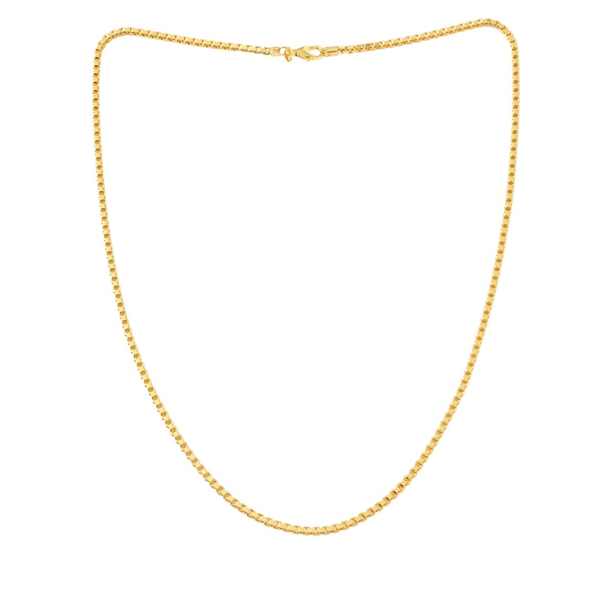 Bellezza 24" Bronze Box Chain Necklace