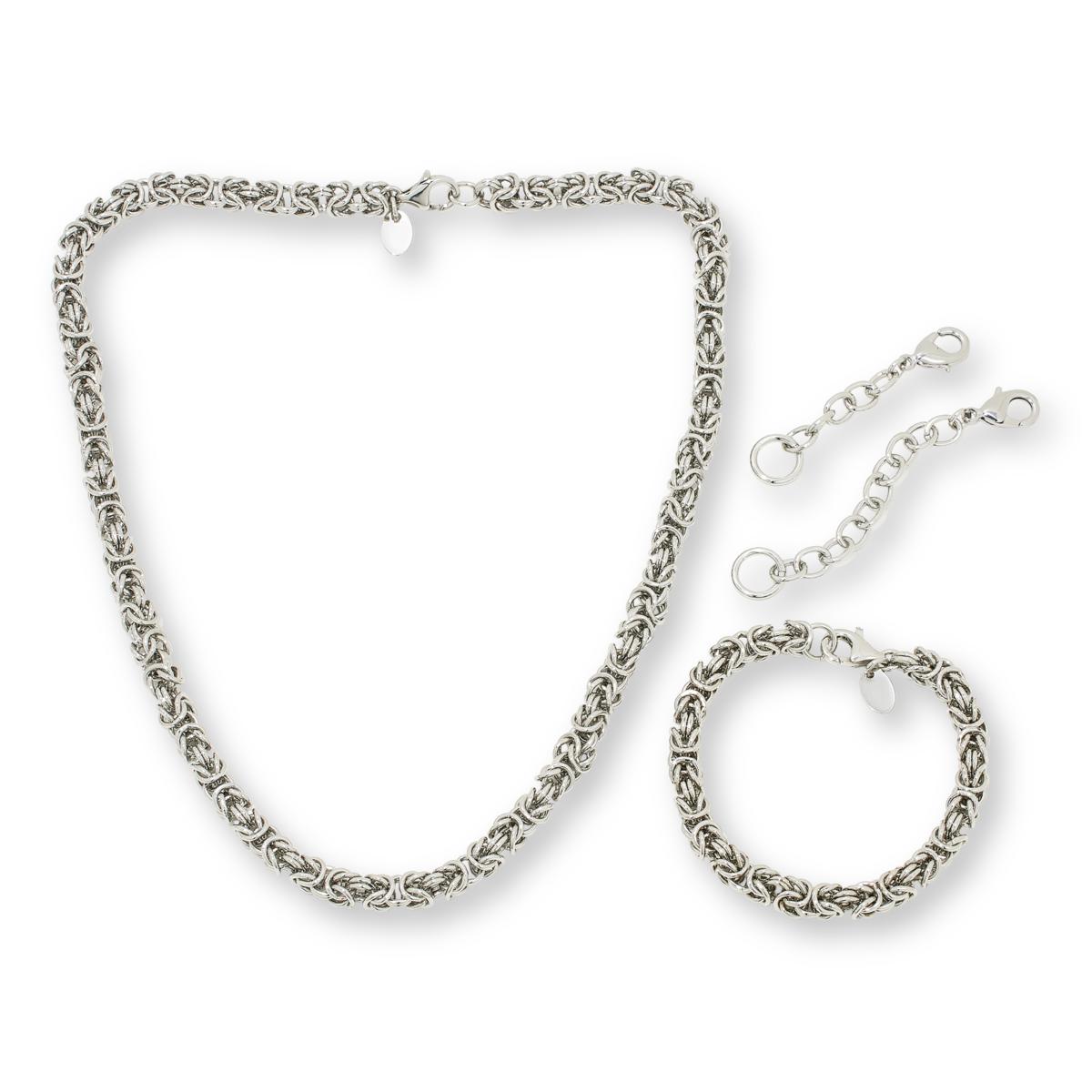 Bellezza Bronze Byzantine Chain Necklace and Bracelet 2