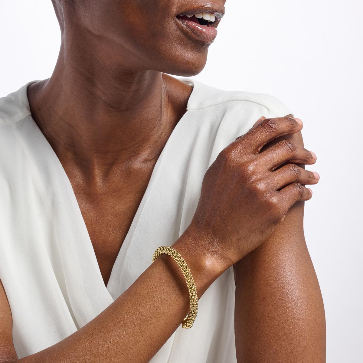Bellezza Goldtone Popcorn-Chain Bracelet | HSN