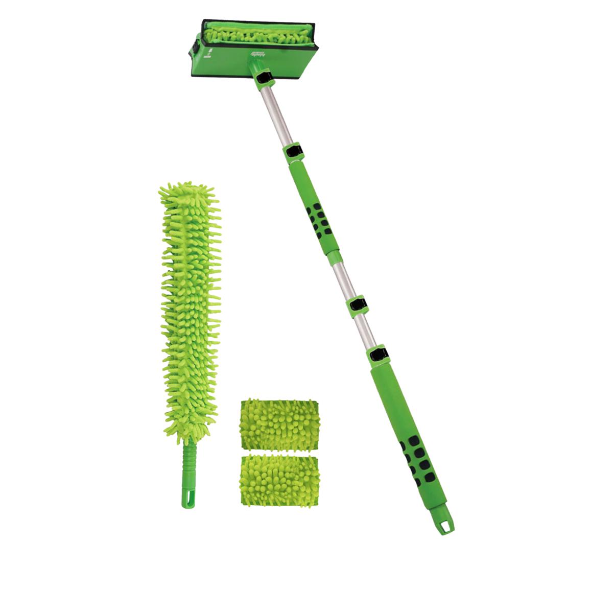 Blade Maid Ceiling Fan Cleaner and Duster with Microfiber Pads, Extends up  to 36, Green 